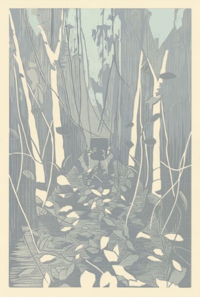 Shamanic Forest I. Printmaking - a Paint Artowrk by Alejandro Giraldo